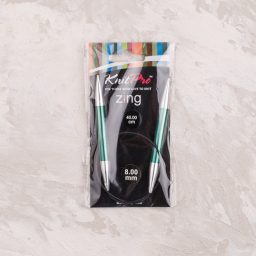 KnitPro Zing 8.00mm 40cm Metal Misinalı Şiş - 47076