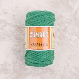 Zümrüt Sarmaşık Pamuk Tek Büküm Taranabilir Makrome İpi 4mm - 10