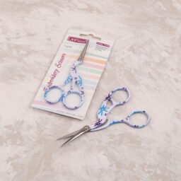 Leylek Figürlü Nakış Makası - Mavi