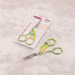 Leylek Figürlü Nakış Makası - Sarı