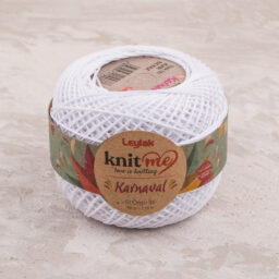 Knit Me Karnaval El Örgü İpi - Kar Beyaz