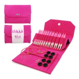 Blush Huş Ağacı 13cm Pembe Denim Çantalı Değiştirilebilir Misinalı Şiş Seti