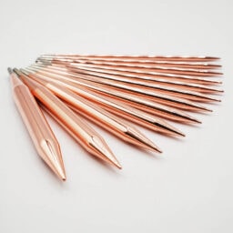 Alternative view of Cypra Bakır 9cm Kahverengi Süet Çantalı Değiştirilebilir Misinalı Şiş Seti