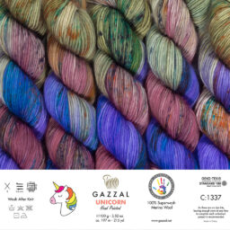 Alternative view of Gazzal Unicorn El Boyaması El Örgü İpi - 1337