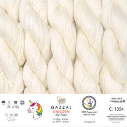 Alternative view of Gazzal Unicorn El Boyaması El Örgü İpi - 1354