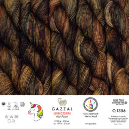 Alternative view of Gazzal Unicorn El Boyaması El Örgü İpi - 1356