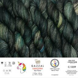 Alternative view of Gazzal Unicorn El Boyaması El Örgü İpi - 1359