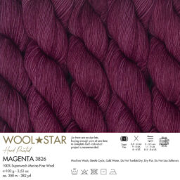 Alternative view of Gazzla Wool Star Magenta El Örgü İpi - 3826