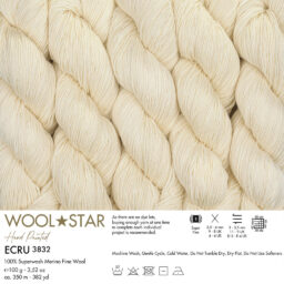 Alternative view of Gazzla Wool Star Ecru El Örgü İpi - 3832
