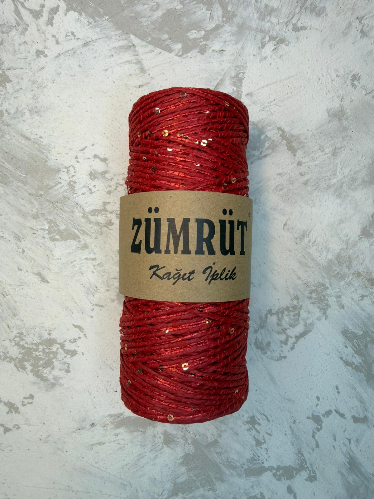 Zümrüt Simli Pullu Kağıt İP - G - 20